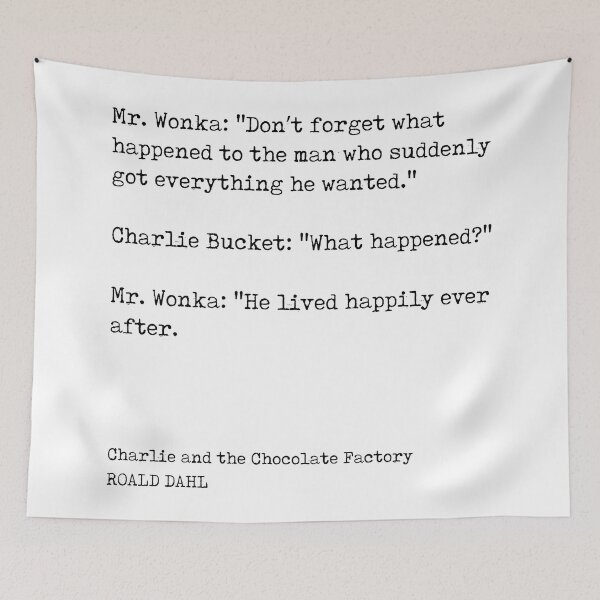 Item preview, Charlie and the Chocolate Factory - Roald Dahl Quote - Literature - Typewriter Print designed and sold by Studio Grafiikka.