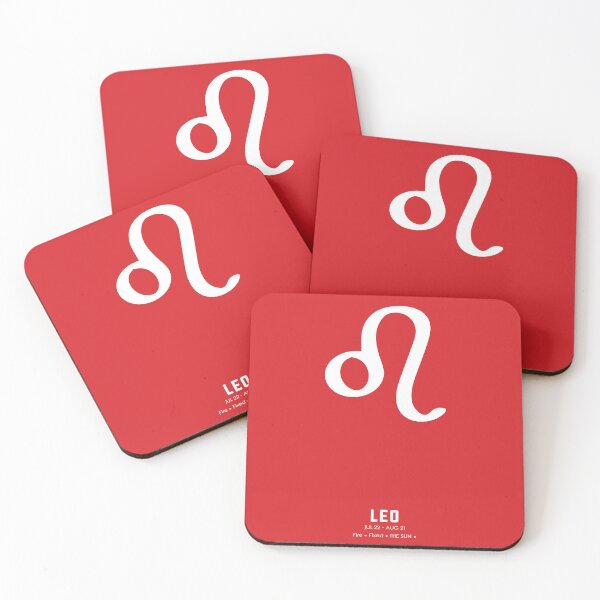 Item preview, Leo Print - Zodiac Signs Print - Zodiac Posters - Leo Poster - Red and White - Leo Traits designed and sold by Studio Grafiikka.