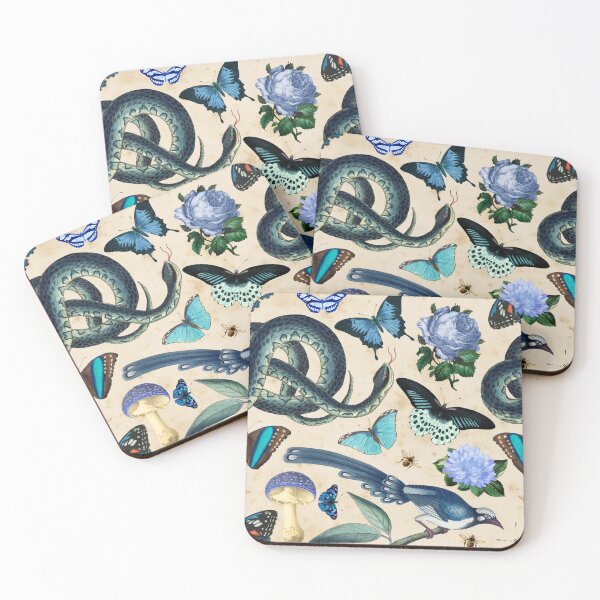 Item preview, Blue Victorian Naturalist Pattern designed and sold by vintagetimeco.