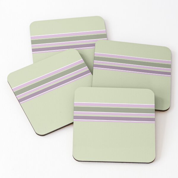 Item preview, Pistachio green with lilac stripes. designed and sold by marinaklykva.