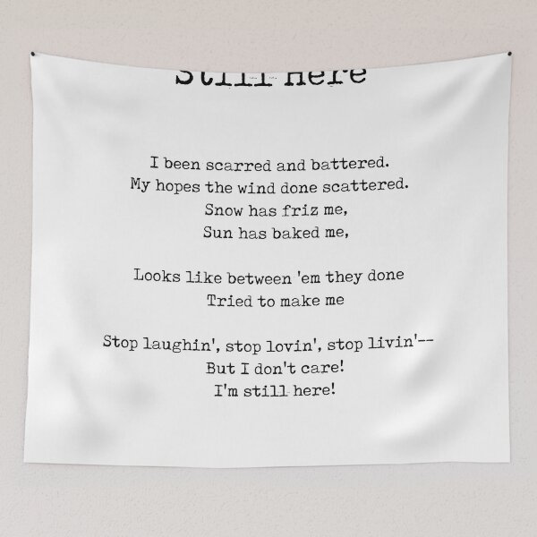 Artikelvorschau, Still Here - Langston Hughes Poem - Literature - Typewriter Print 1 entworfen und verkauft von Studio Grafiikka.