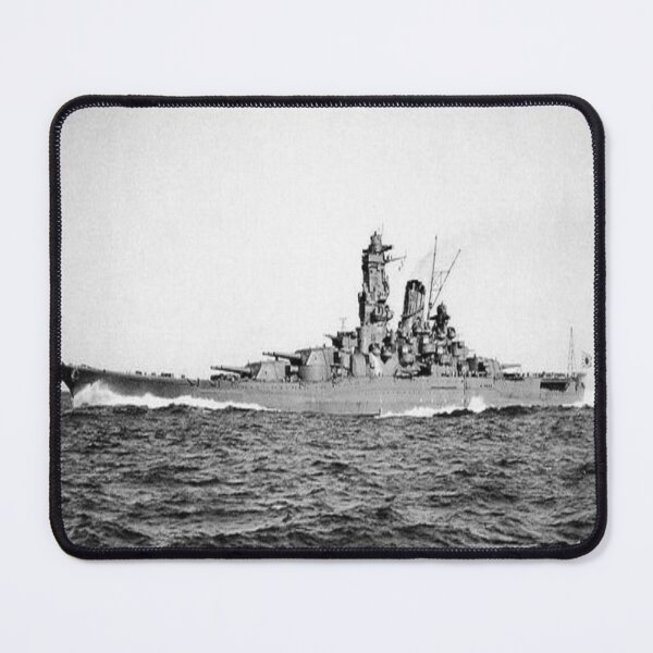 Item preview, WW2 - 1940's - Imperial Japanese Navy - Yamoto - Super Heavy Battleship - Black & White - Photographic Print designed and sold by TheHappyK.