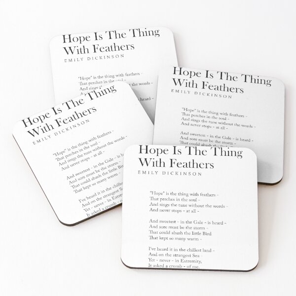 Artikelvorschau, Hope Is The Thing With Feathers - Emily Dickinson Poem - Literature - Typography Print 2 entworfen und verkauft von Studio Grafiikka.