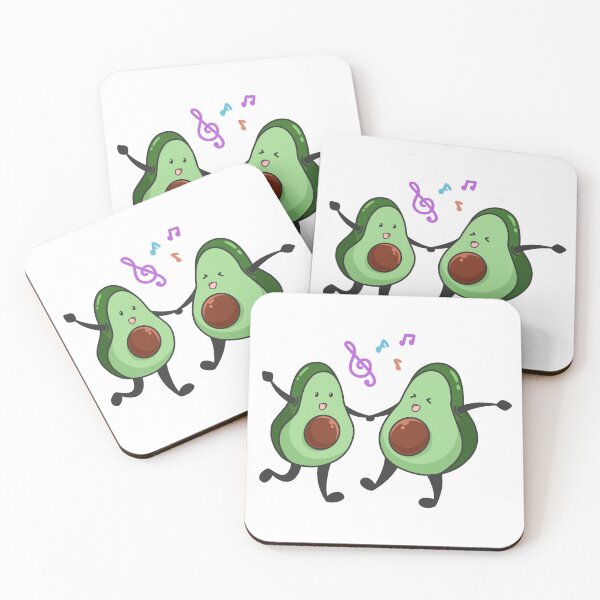Item preview, Cute Cartoon Avocadoes Dancing Sticker designed and sold by MikaKawaiiArt.