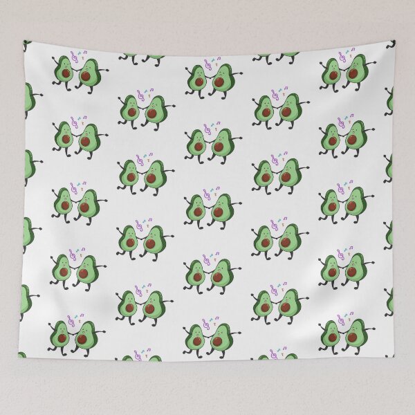 Item preview, Cute Cartoon Avocadoes Dancing Sticker designed and sold by MikaKawaiiArt.
