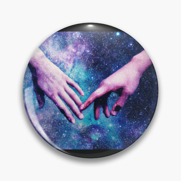 Item preview, Touching  hands in galaxy scene designed and sold by Right-UR.