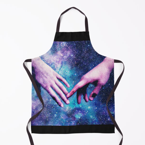Item preview, Touching hands in galaxy scene designed and sold by Right-UR.