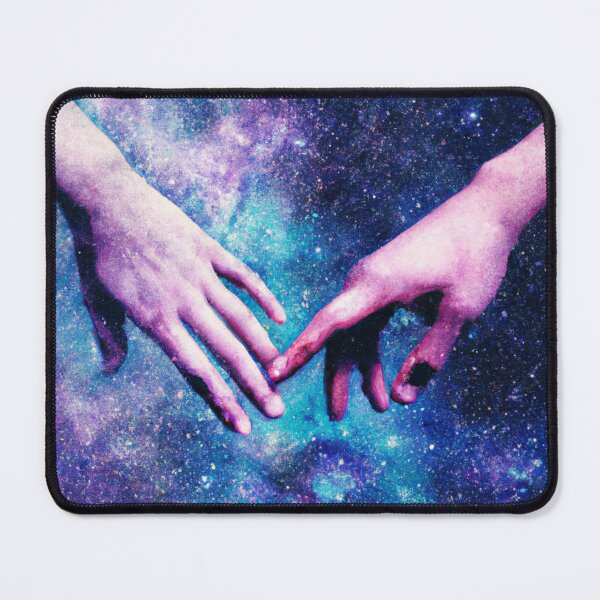 Item preview, Touching hands in galaxy scene designed and sold by Right-UR.