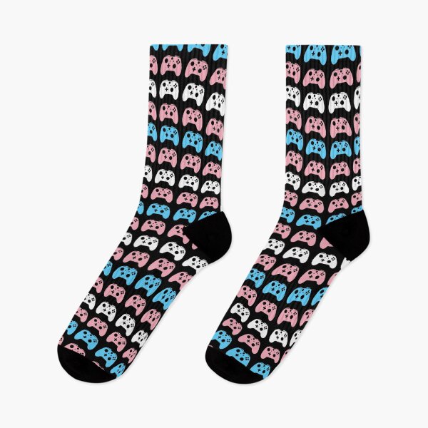 Artikelvorschau, Gamer-Transgender-Flaggen-Rosa-Blau-Controller entworfen und verkauft von JessicaAmber.
