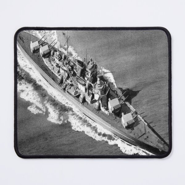 Item preview, WW2 - 1940's - Kriegsmarine - Tirpitz - Battleship - Black & White - Photographic - Aerial - Print designed and sold by TheHappyK.
