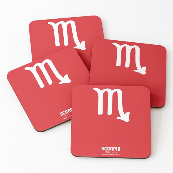Item preview, Scorpio Print - Zodiac Signs Print - Zodiac Poster - Scorpio Poster - Red and White - Scorpio Traits designed and sold by Studio Grafiikka.