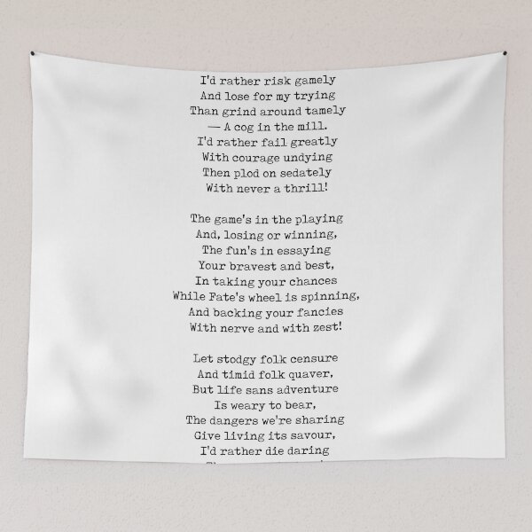 Item preview, The Joy Of Life - Berton Braley Poem - Literature - Typewriter Print designed and sold by Studio Grafiikka.