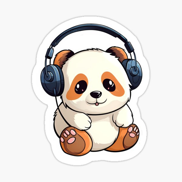 Kawaii panda with headphone by Kiutimood on Dribbble