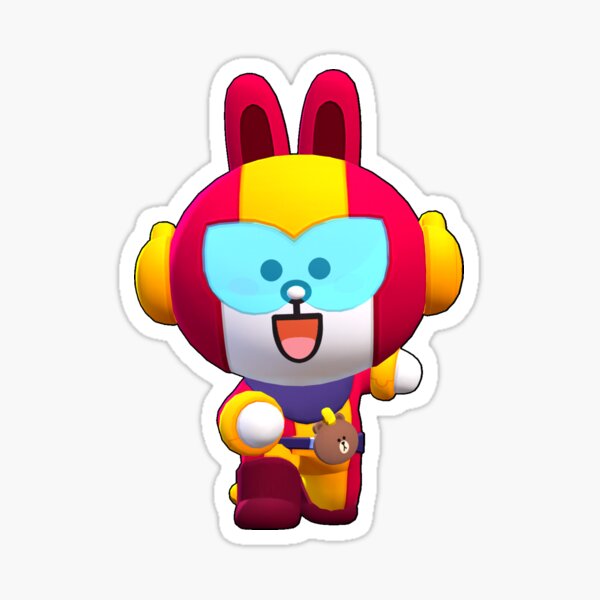 Cony Rabbit and Brown Superhero Cute  Sticker for Sale by jumpinjanet