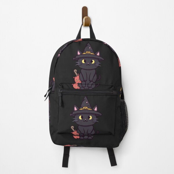 Item preview, Witch cat of black in a hat. Trick or Treat Halloween party. Cute black cat pictures designed and sold by Anastasiia Yurevych.