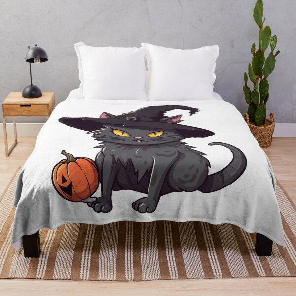 Item preview, Copy of Copy of Witch cat of black in a hat. Trick or Treat Halloween party. Cute black cat pictures designed and sold by Anastasiia Yurevych.