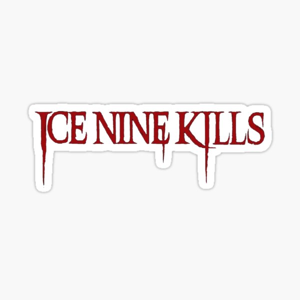 rote Schrift Eis neun Sticker