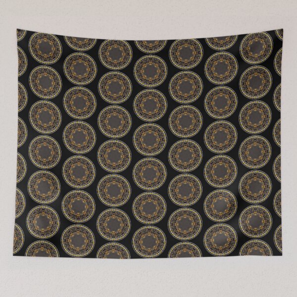 Item preview, Kaleidoscope Gilded Gold and Blue Enamel in Celtic Circle Frame 13 designed and sold by Swabcraft.