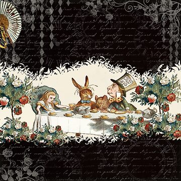Dark Alice in Wonderland Tea Party Illustration