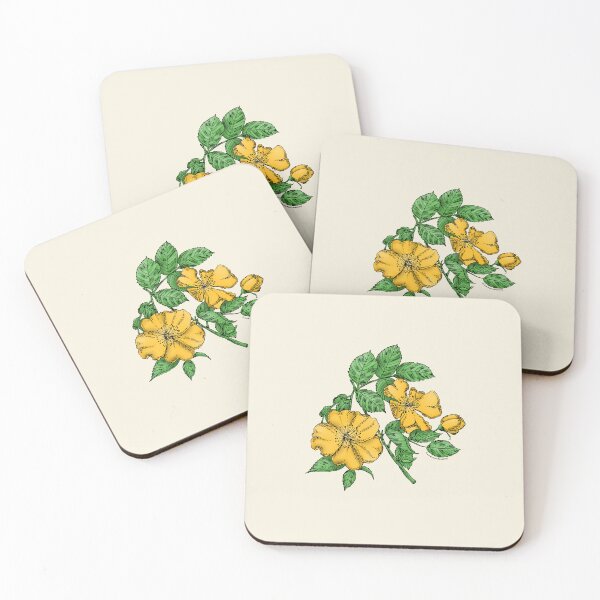 Item preview, Yellow Flat Rose Bloom Single 1-7 Petals Almost Flat designed and sold by Rachael Taylor.