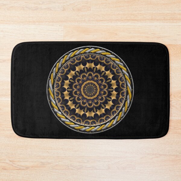 Item preview, Kaleidoscope Gilded Gold and Blue Enamel in Celtic Circle Frame 25 designed and sold by Swabcraft.