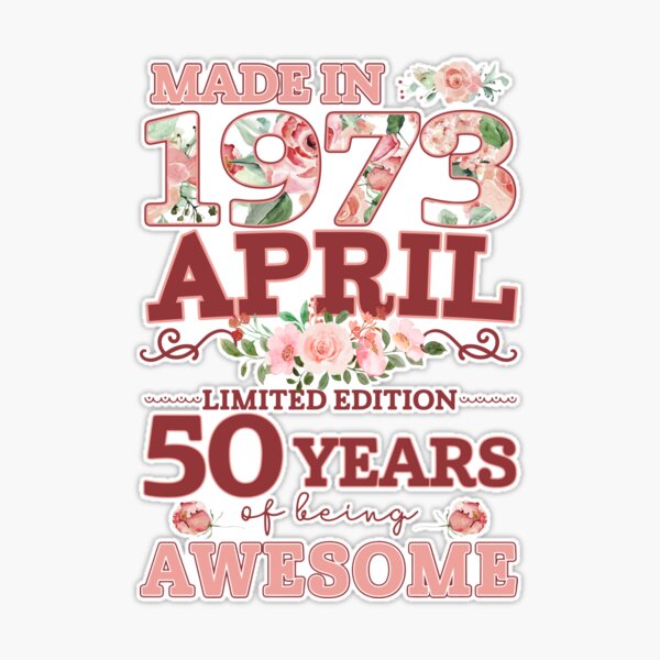 April 8 1974-2024 50 Years Sticker for Sale by cmstabile