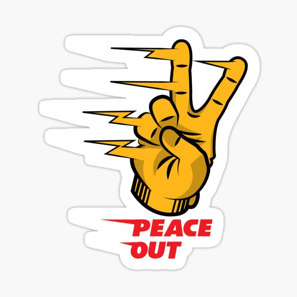 Peace Out Sticker