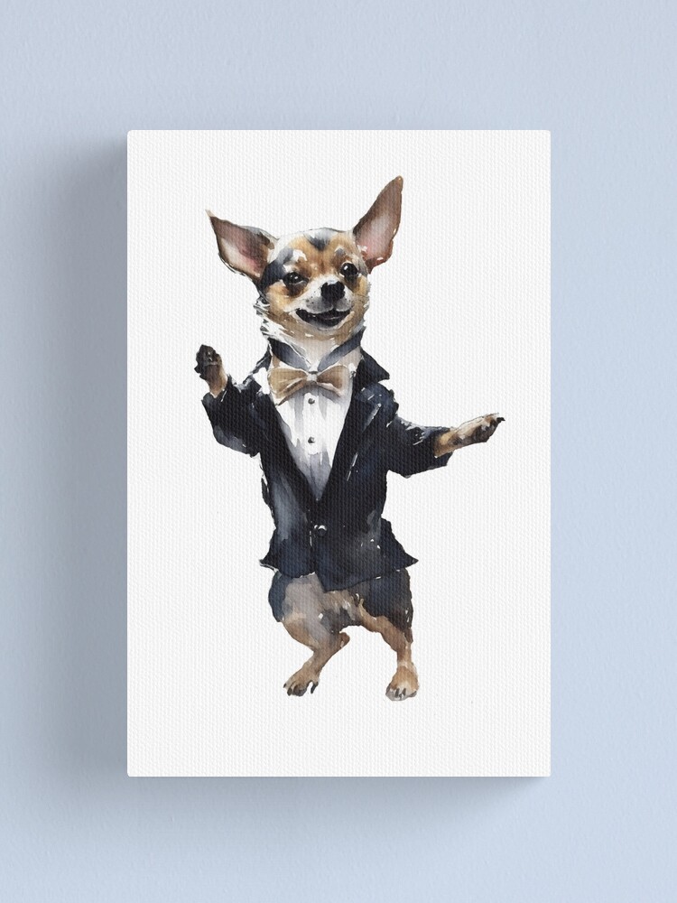 chihuahua cha cha cha Watercolour Dancing Dog Sketchzen