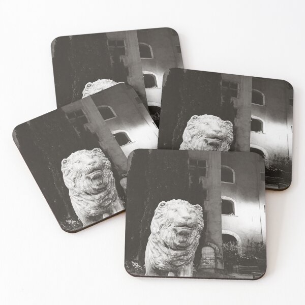 Item preview, Vieux Lyon Statue at Night in Black and White designed and sold by CarolinaReina.