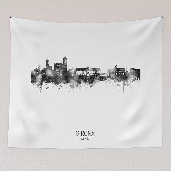Item preview, Girona Spain Skyline designed and sold by ArtPrints.