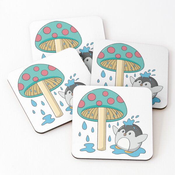 Item preview, Kawaii Cartoon Penguin Playing Water Sticker designed and sold by MikaKawaiiArt.