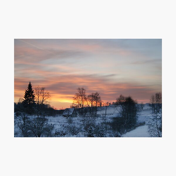 Evening in countryside Photographic Print
