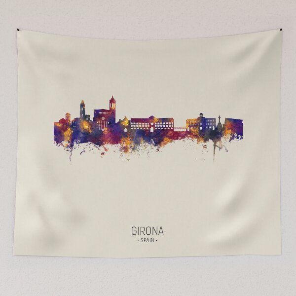 Item preview, Girona Spain Skyline designed and sold by ArtPrints.
