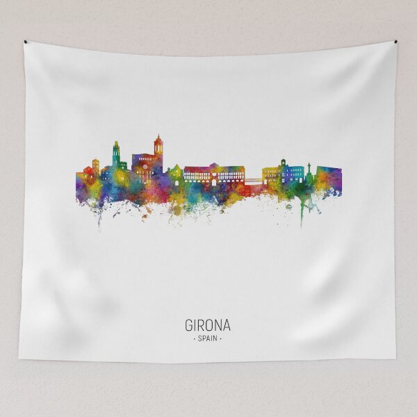 Item preview, Girona Spain Skyline designed and sold by ArtPrints.