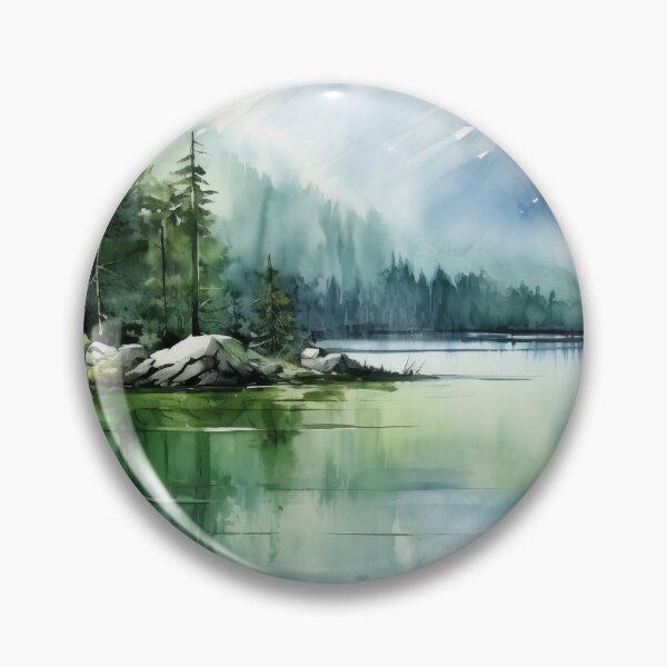 Item preview, Serene Lake Mountain Escape designed and sold by Paintings By Simon .