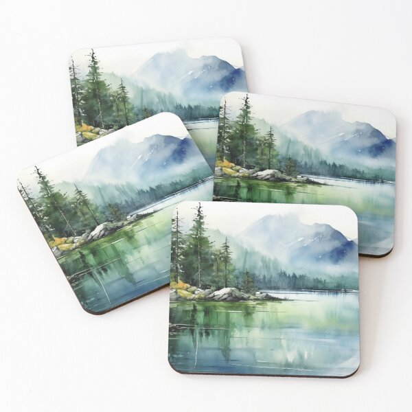 Item preview, Serene Lake Mountain Escape designed and sold by Paintings By Simon .
