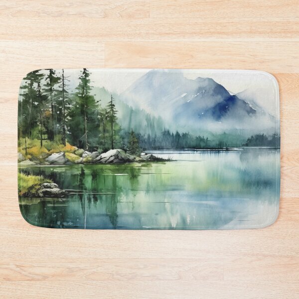 Item preview, Serene Lake Mountain Escape designed and sold by Paintings By Simon .