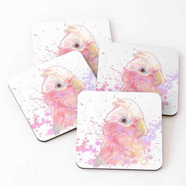 Item preview, pink cute cockatiel parrot colourful painting designed and sold by SceneryStudio.