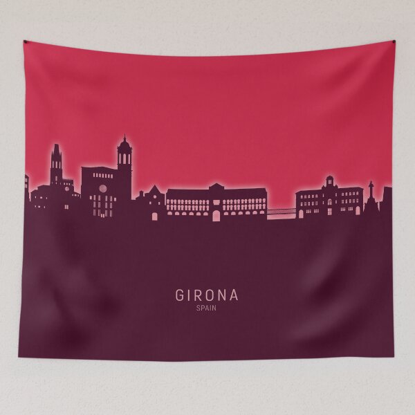 Item preview, Girona Spain Skyline designed and sold by ArtPrints.