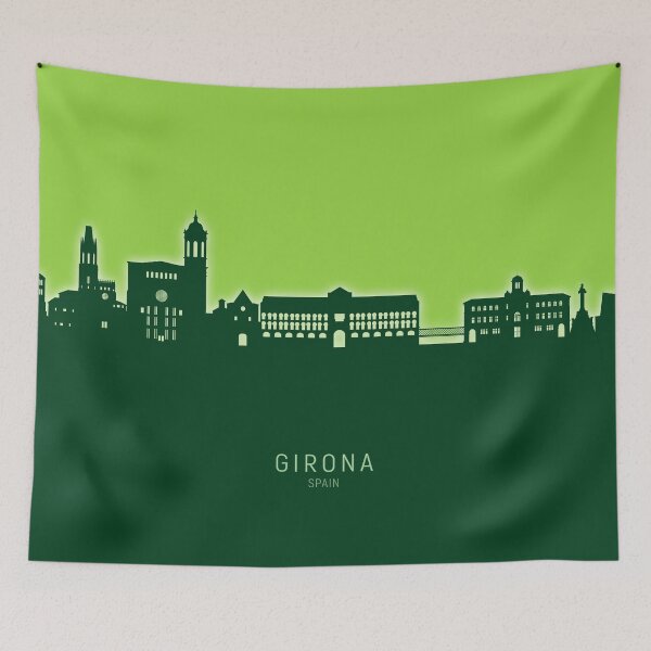 Item preview, Girona Spain Skyline designed and sold by ArtPrints.