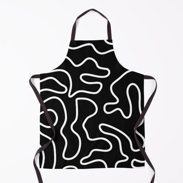 Item preview, Squiggle Maze Minimalist Abstract Pattern in White and Black designed and sold by kierkegaard.