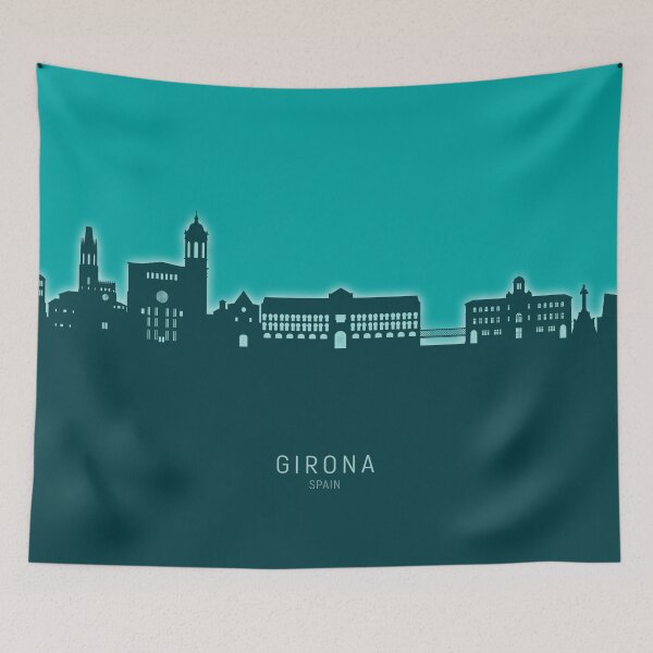 Item preview, Girona Spain Skyline designed and sold by ArtPrints.
