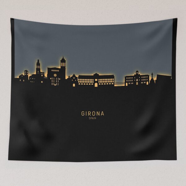Item preview, Girona Spain Skyline designed and sold by ArtPrints.