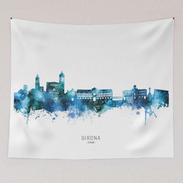 Item preview, Girona Spain Skyline designed and sold by ArtPrints.