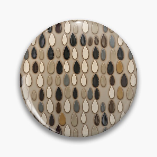Item preview, Taiwanese Style Seamless Raindrop Ceramic Mosaic Pattern in Black, White, and Autumn Colors, AI Generated designed and sold by drawerwalker.