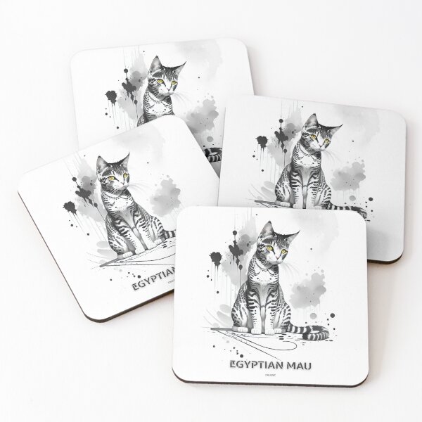 Item preview, Bosquejo de pincel de Mau Cat egipcio de CallisC Arts designed and sold by CallisC-Arts.