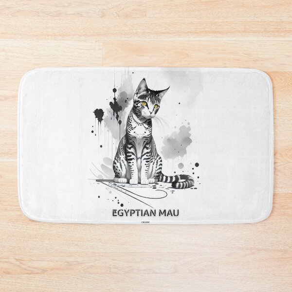 Item preview, Bosquejo de pincel de Mau Cat egipcio de CallisC Arts designed and sold by CallisC-Arts.