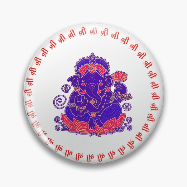 Item preview, Hindu God Lord Ganesh Illustration with Letter 'Shree' designed and sold by deepakrode7.