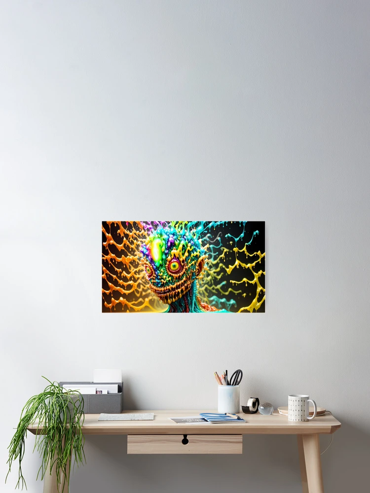Thumbnail 2 of 3, Poster, Exploding paint creature designed and sold by DeransDesigns.