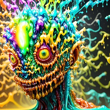 Artwork thumbnail, Exploding paint creature by DeransDesigns